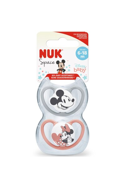 Nuk SUZETA PM AIR DISNEY MICKEY ROSU M2(6-18L) 2BUC