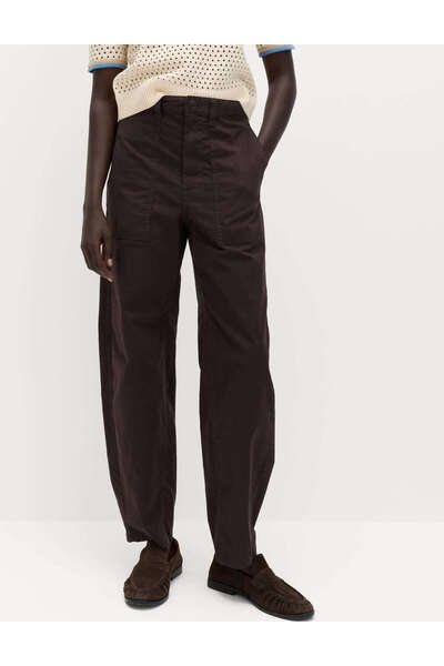 Marks & Spencer Pamuk Karışımlı Barrel Leg Pantolon