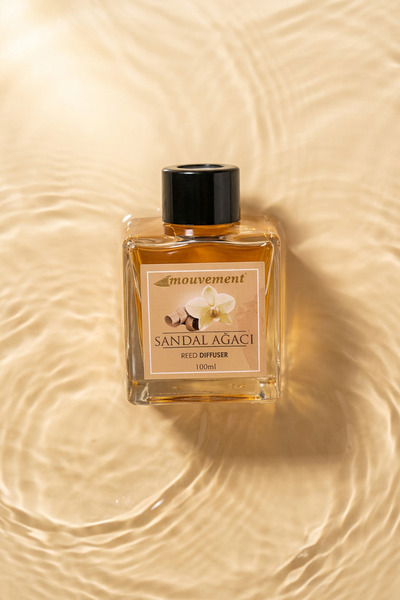 MOUVEMENT Sandal Esintisi 100 ml Çubuklu Oda Kokusu Evinize Sakinlik ve Doğal Şıklık Katın