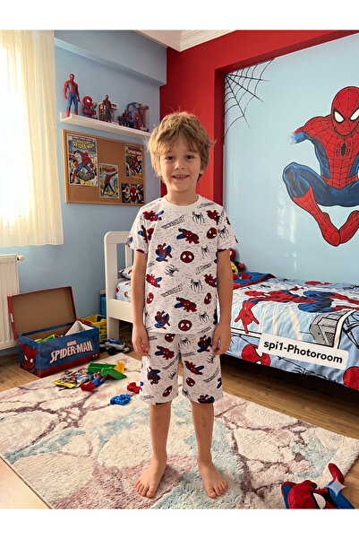 Pajama Shop Dečački pamučni tanki komplet letnje pidžame sa kratkim rukavima ...
