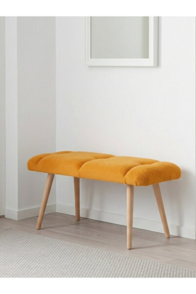 MervishDecor Ahşap Ayaklı Bench Puf Bank 80x40 cm – Antre Pufu, Yatak Ucu Puf...