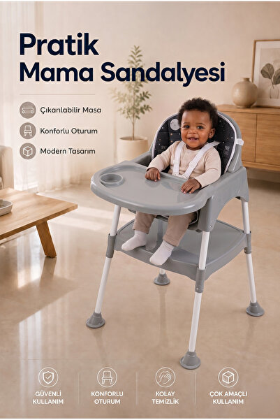 Wumboo Bebek Mama Oturağı- Çok Fonksiyonlu Bebek Mama Sandalyesi ve Dönüştürü...