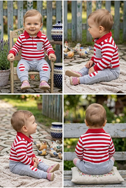 meyastore Baby Boy Suit Polo Collar