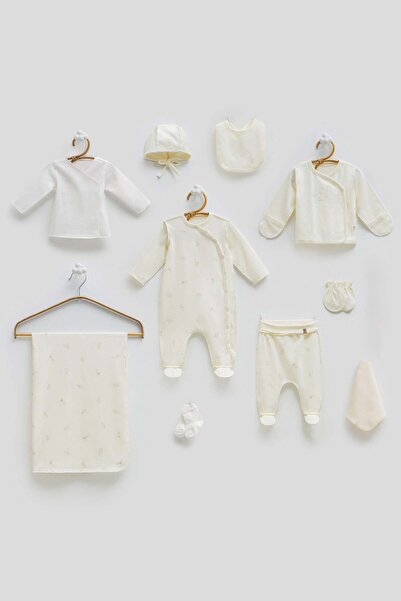 Caramell %100 Pamuk Ters Dikişli 10lu Kız Set Ekru