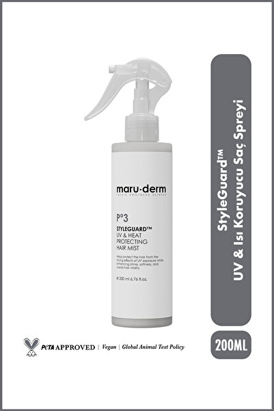 Maru.Derm StyleGuard™ UV & Isı Koruyucu Saç Spreyi – Güneş ve Isı Koruyucu Ha...