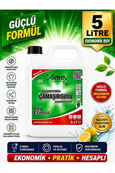 Lime Cleaner Yoğun Kıvamlı Çamaşır Suyu 5 Kg | Güçlü Hijyen, Etkili Temizlik,...