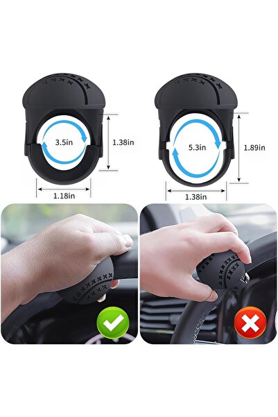 Arabest Car Steering Wheel Booster Spinner Knob, 360 Degree Rotation, One-Han...