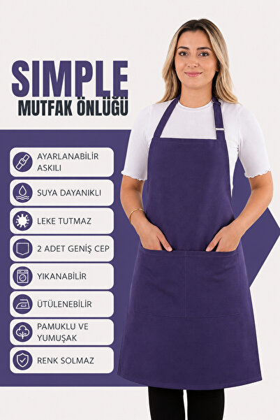 sevilya Simple ayar askılı mutfak önlüğü