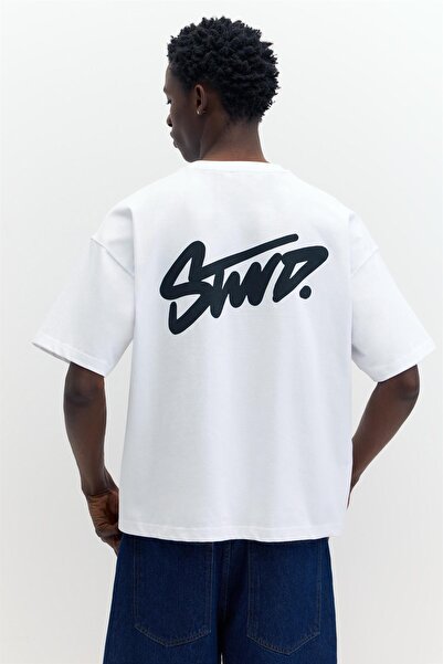 Pull & Bear STWD logolu salaş t-shirt
