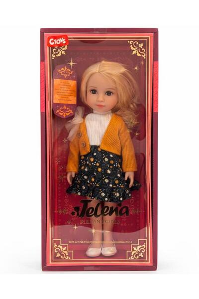 ctoy Jelena Elegant Girls Moda Oyuncak Bebek Çiçek Desenli Elbiseli 38 cm 690...