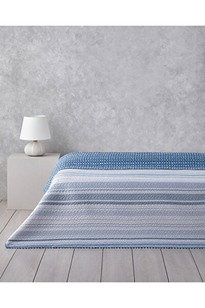 English Home Contemporary Chic Çift Kişilik Çok Amaçlı Örtü 200x220 cm Lacivert