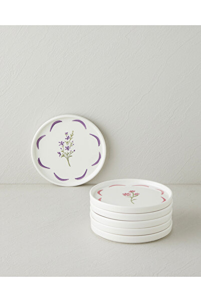 English Home Bliss Seramik 6'lı Pasta Seti 16 cm Renkli