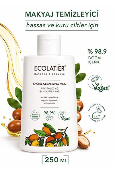 ECOLATIER Makyaj Temizleyici & Yüz Temizleyici Kuru ve Hassas Ciltler için Yü...