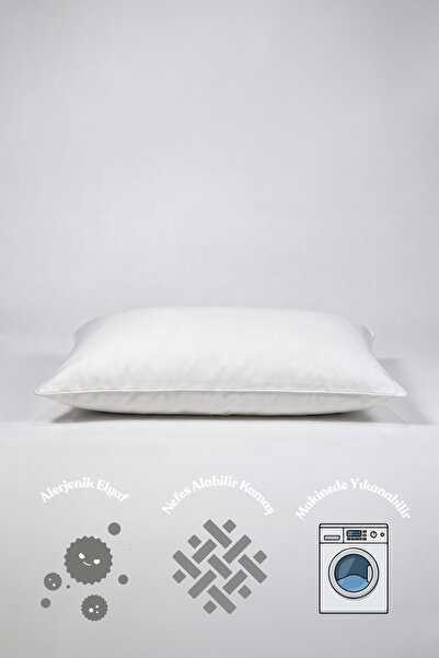 YONCA SLEEP Eco Boncuk Elyaf Yastık 50x70 cm Beyaz - 1 Adet