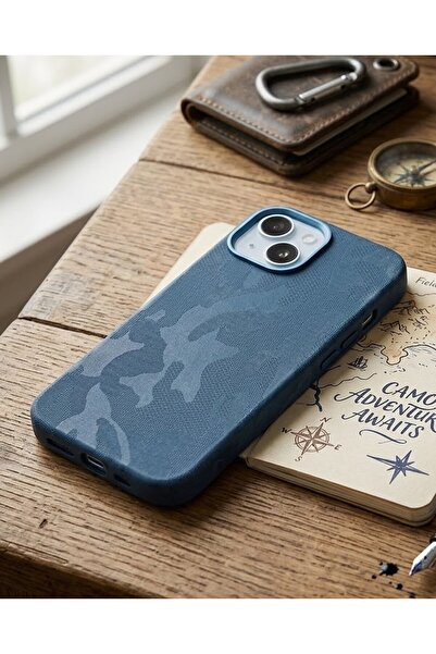 halkhouse İphone 15 & 14 & 13 Kılıf Kamera Korumalı M-Safe Özellikli Kamuflaj...