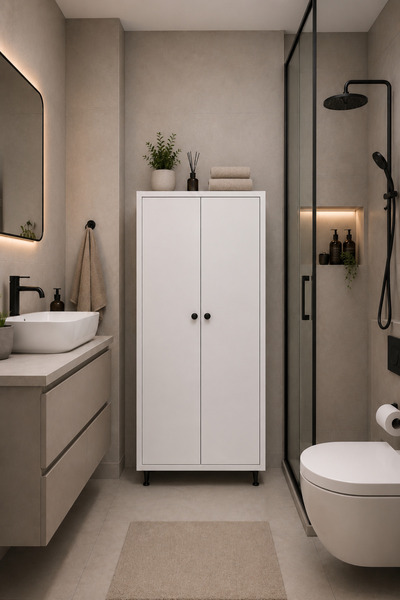 MOBİX HOME MK48 Çok Amaçlı Dolap (Mutfak,Banyo,Koridor vb. ) Beyaz