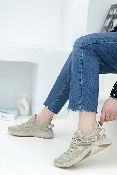 PASOMİA Knitted Beige Sports Shoes 062