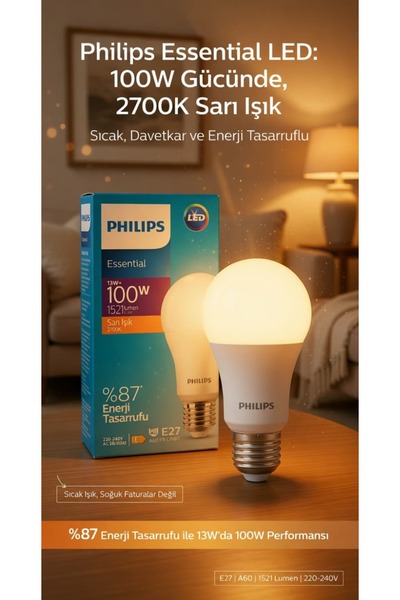 Philips MyCare LEDBulb 13W E27 2700K Ampul