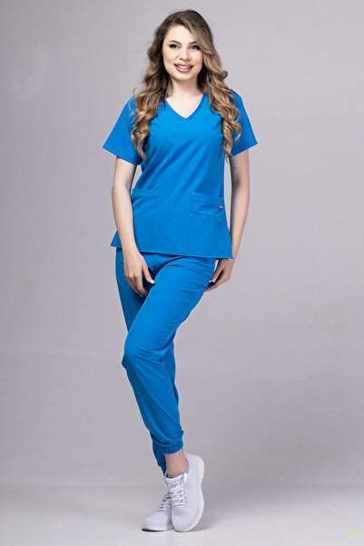 tag Costum medical PREMIUM EVA pentru femei, albastru regal
