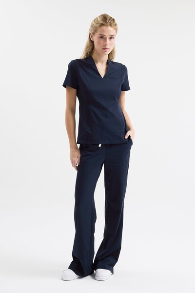 Rhow Chicago Beli Lastikli Lacivert Scrubs Pantolon