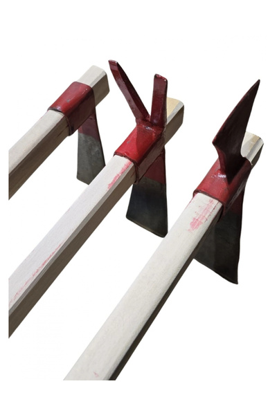 ÇAYLAR AVM Kazma Seti Büyük Dövme Çelik Bahçe Kazması 120 cm Saplı - 3 Çeşit