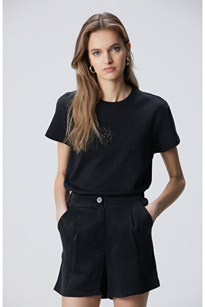 Network N-Green Siyah Baskılı T-shirt