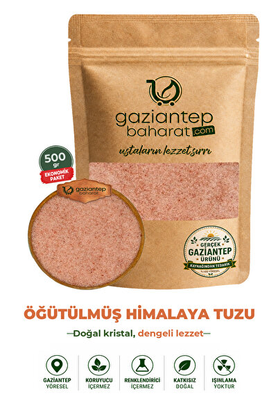Gaziantep Baharat Himalaya Tuzu Öğütülmüş (Pembe) 500 gr – Doğal Mineralli So...