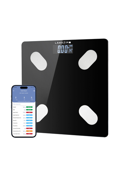 Lawazim Body Scale Bluetooth - Smart Glass Scale for Weight and Fitness Track...