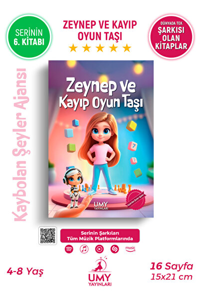 UMY Yayınları Zeynep ve Kayıp Oyun Taşı - Okul Öncesi ve 1. Sınıf İsme Özel O...