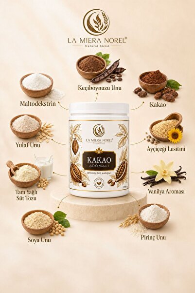 La Miera Norel Bitkisel İçerikli Kakao Aromalı Yüksek Kalorili Kilo Almaya Yardımcı Toz Karışım 250 gr