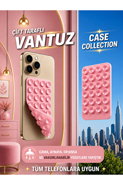 Case collection Slikon Çift Taraflı Vantuz Telefon Tutucu Vakum,Cama Yapışan ...