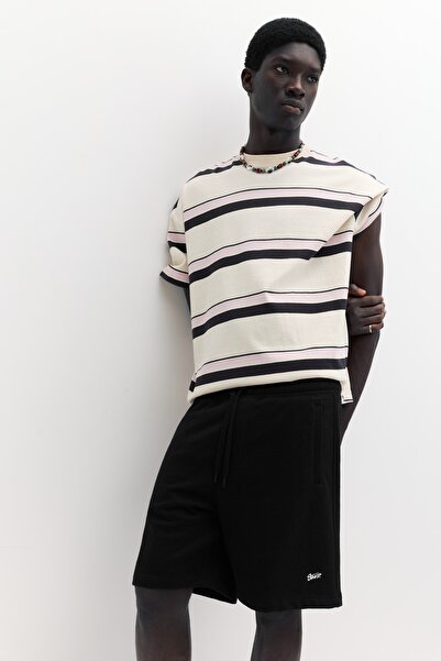 Pull & Bear Logolu jogger bermuda şort