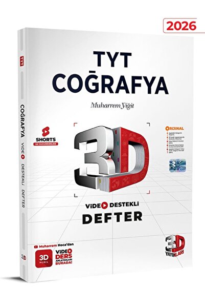 3D Yayınları TYT Coğrafya Video Destekli Defter