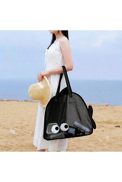 GlassySKY Transparent Mesh Fish Model Beach Bag, Beach Toy, Holiday Sea Beach Bag