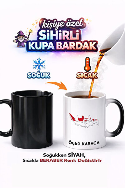 Kirbi Reklam كوب سحري من البورسلين مطبوع عليه علم إندونيسيا هدية