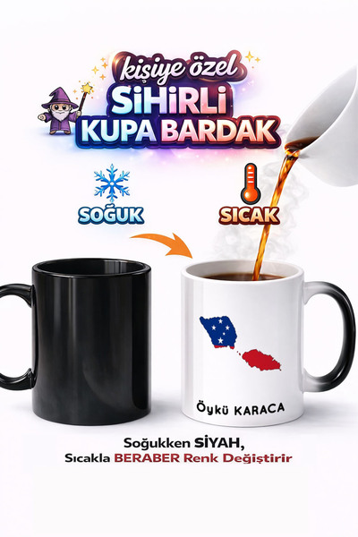 Kirbi Reklam كوب سحري من البورسلين مطبوع على الوجهين بتصميم علم ساموا هدية
