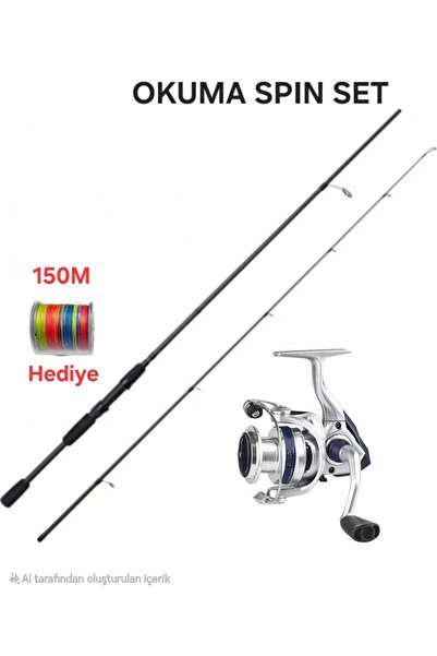 Okuma Wave Power 2,74 Cm 7-30 gr 2 Parça Spin Kamışı+ ARIA-C4000a Painting Si...