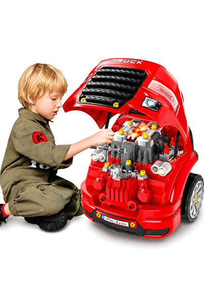 KidProtect Set de reparații motor auto pentru copii Engine Explorers, 62 de p...
