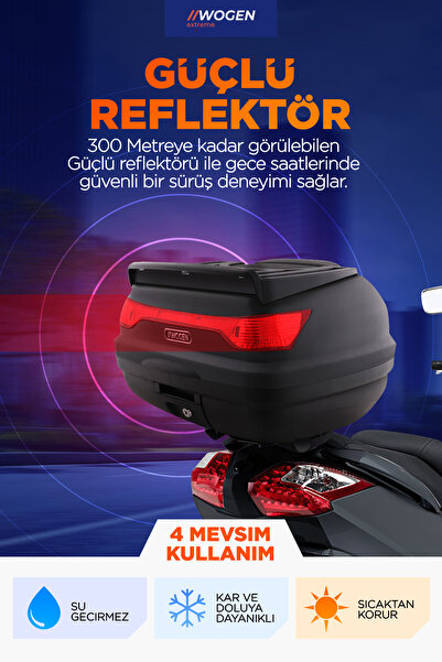 WOGEN ARKA ÇANTA 52 L PREMİUM SİYAH