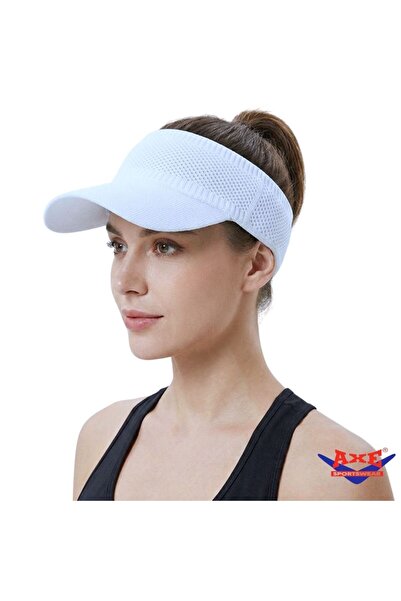 AXE SPORTSWEAR Pălărie albă cu vizor flexibil, cu protecție solară UV, șapcă ...