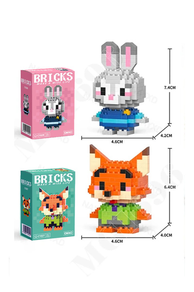 Bricks make a wise life Nick Wilde & Judy Hopps Bricks Orijinal Kutulu Gönderim