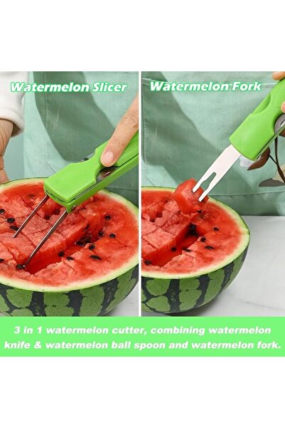 Yelajoy Watermelon Cutter Slicer, 3-in-1 Watermelon Slicer Cutter Tool, Integ...