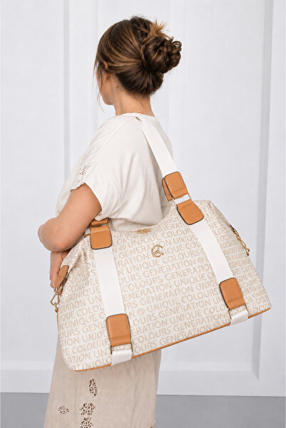 MILANOFOX Large Size Cream-Tan Leather Women's Hand & Shoulder Bag – Stylish ...