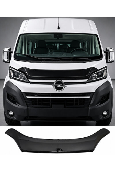 UmTech Opel Movano 2024-2025 Kaput Rüzgarlığı Koruyucu Siyah Kaput Koruma Aks...