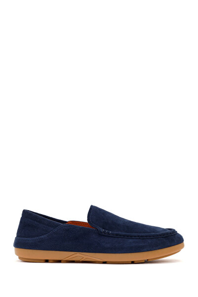 Derimod Men's Navy Blue Suede Leather Loafer 26Sfd697910