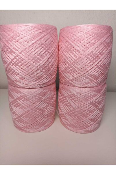 kartopya Pembe Renkli İtalyan Merserize Koton İp 400gr(4x100 Gr)