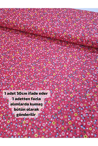 daisy star Poplin Kumaş kırkyama için uygundur ( Kırmızı 50 x 170 )