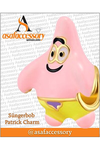 asaf Süngerbob charm | gümüş kaplama
