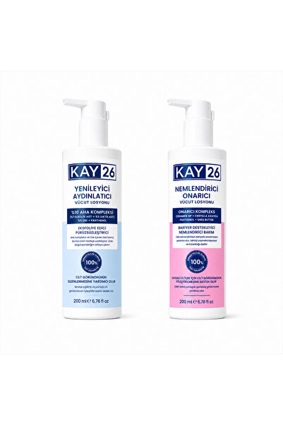 KAY26 Body Care Duo| Eksfoliasyon + Nemlendirme Rutini