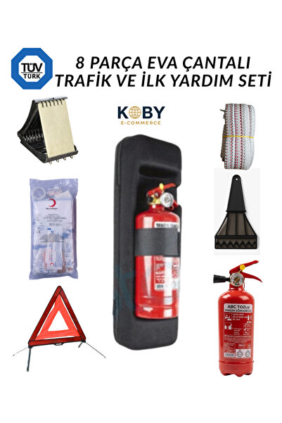 Koby E-Global Trafik Ve İlk Yardım Seti Muayene Uyumlu 4 Yıllık Tüp 8 Parça
